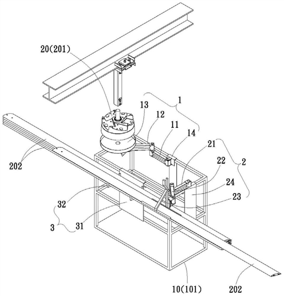 High-altitude single-person assembling equipment for industrial ceiling fan