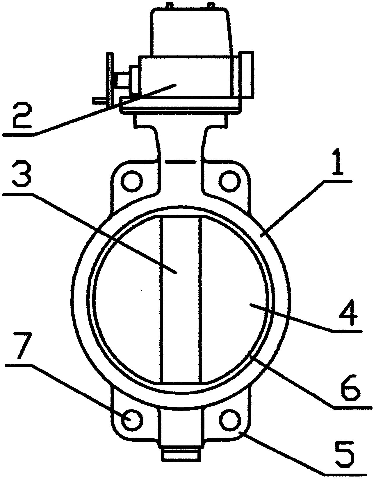 Double-clip type electrically operated butterfly valve