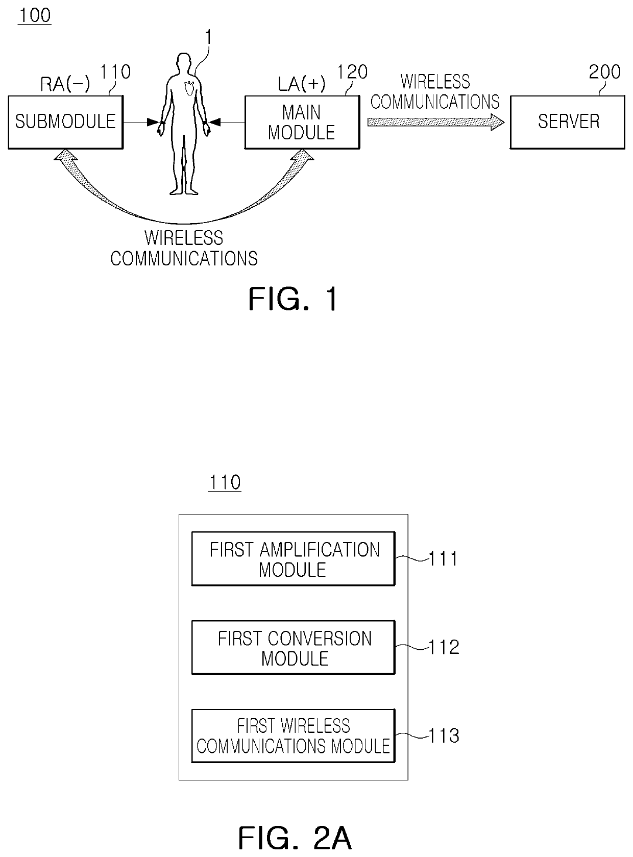 Apparatus and method of measuring electrocardiogram signal using wireless communications, and computer-readable recording medium