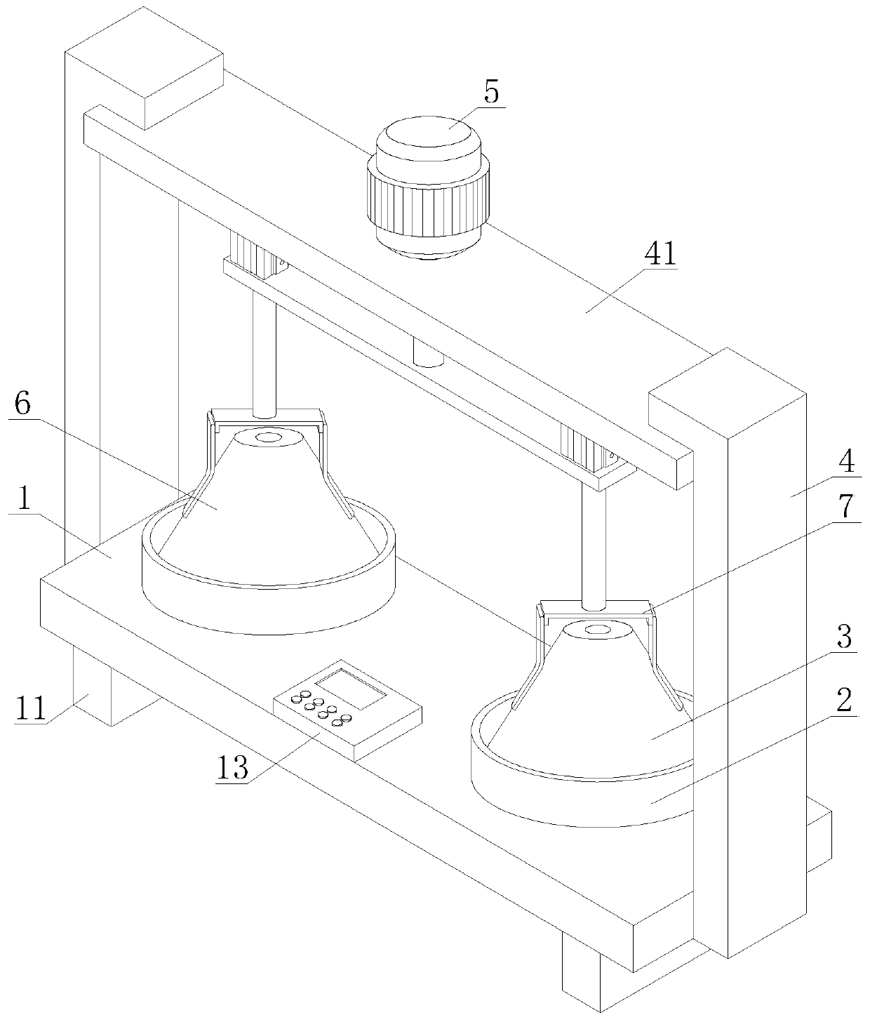 Bimetallic crushing wall surface processing device of cone crusher and method