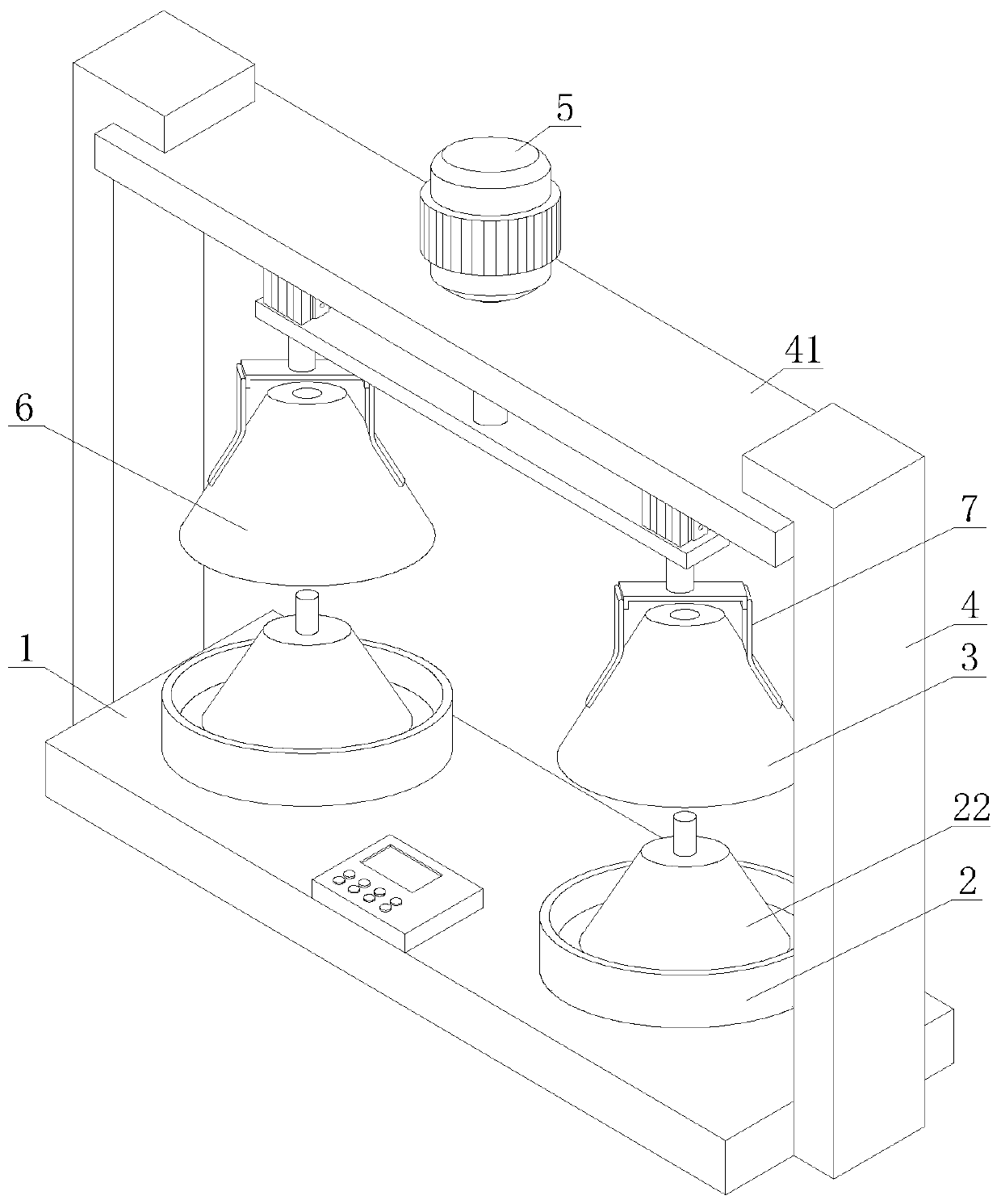 Bimetallic crushing wall surface processing device of cone crusher and method