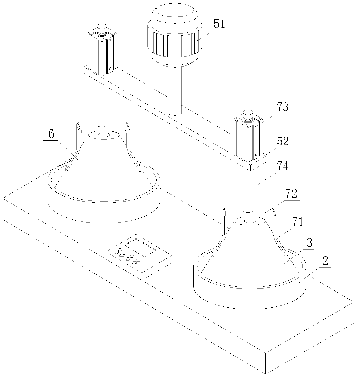 Bimetallic crushing wall surface processing device of cone crusher and method