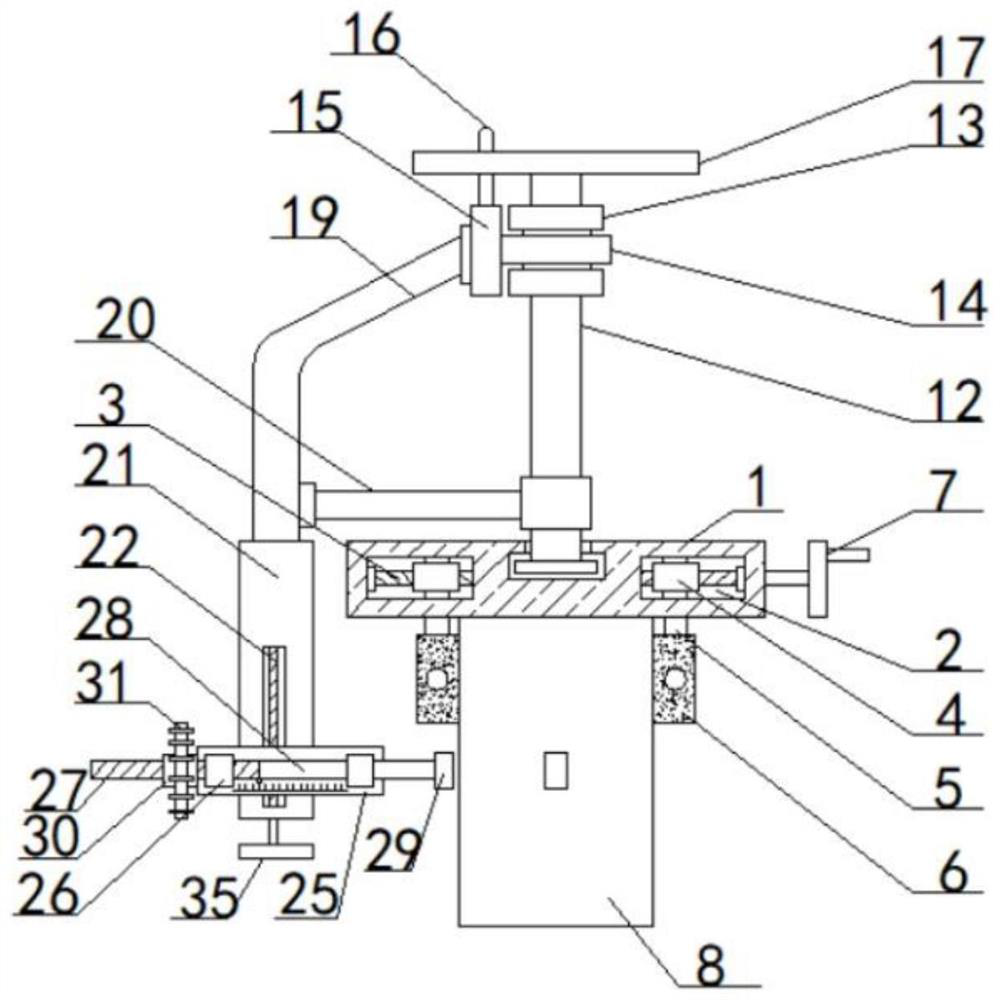 Motor rotating shaft keyway depth and symmetry degree measuring instrument