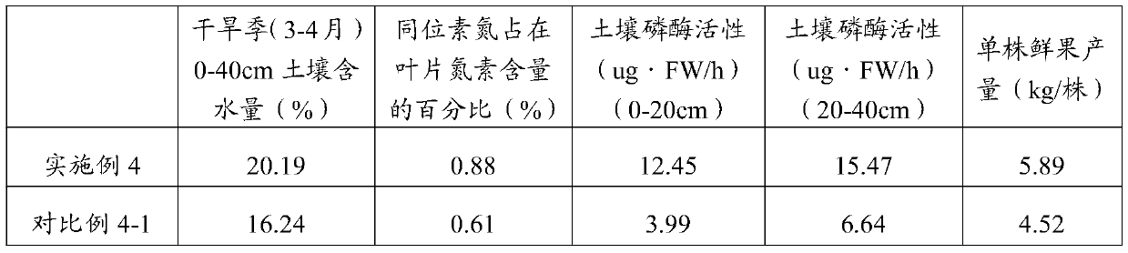 Drought-resisting fertilizing method for macadimia nuts in mountainous region