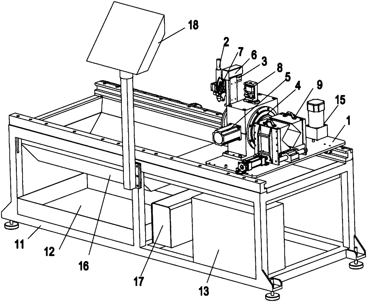 Arrayed nail engraving equipment used for wood pile column or plate