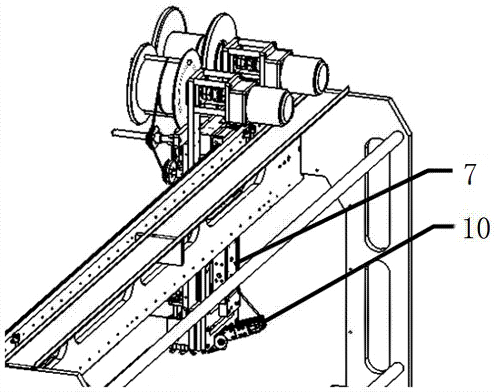Single-side frame rubber pasting mechanism