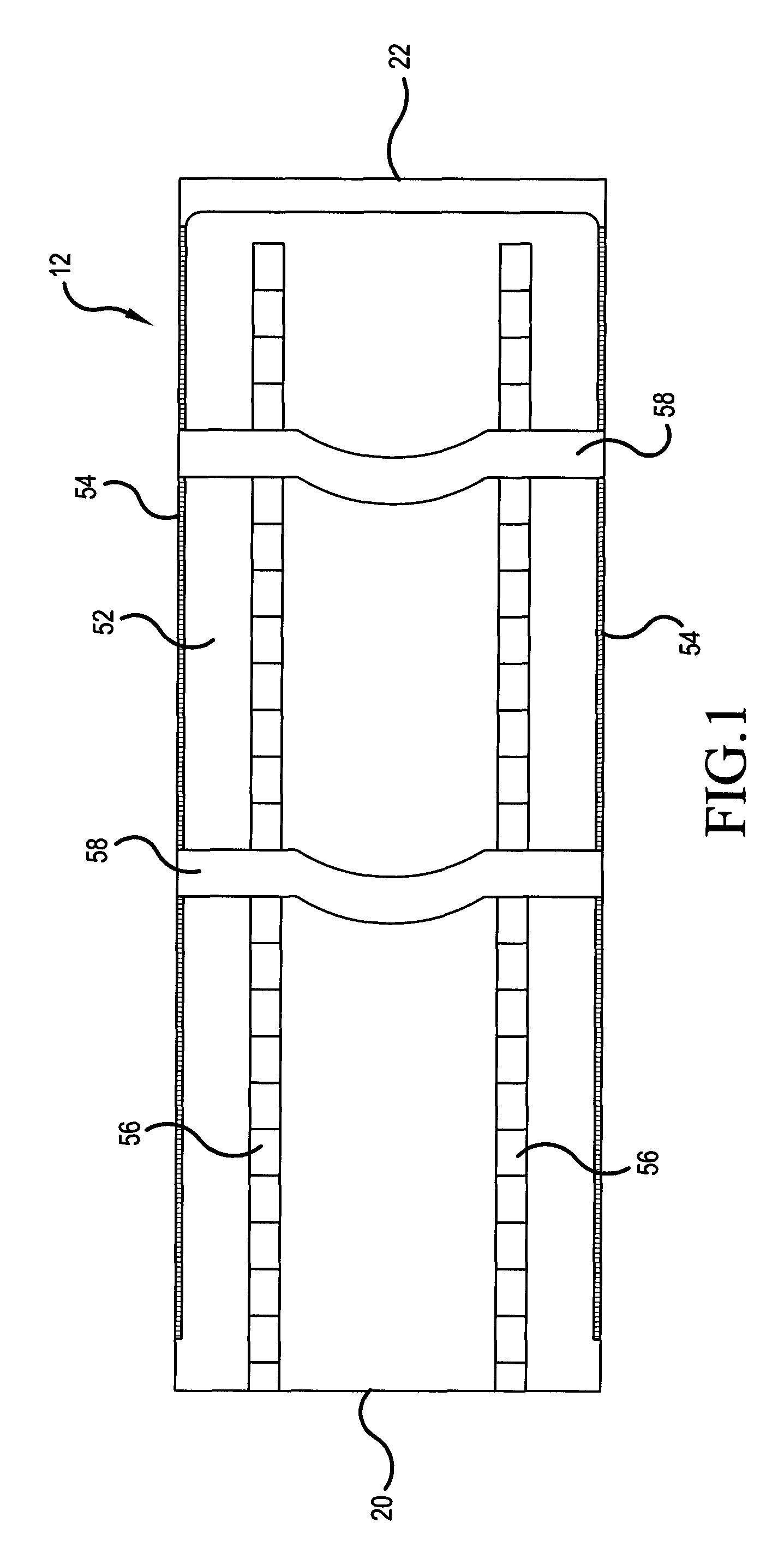 Accessory bag having reinforced sidewalls and variable length
