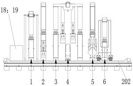 Ballast discharging and filling mechanized device