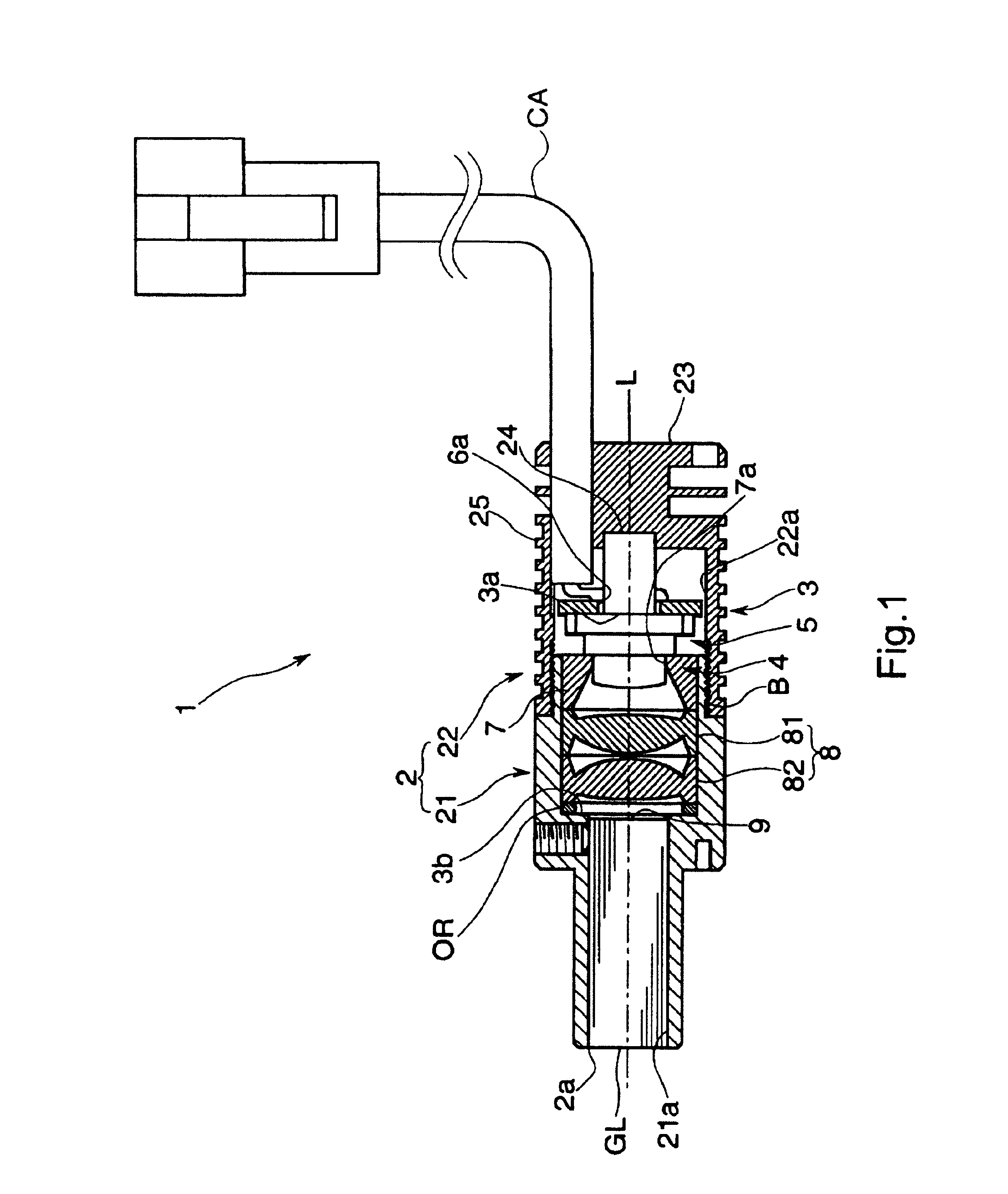 Light irradiating unit