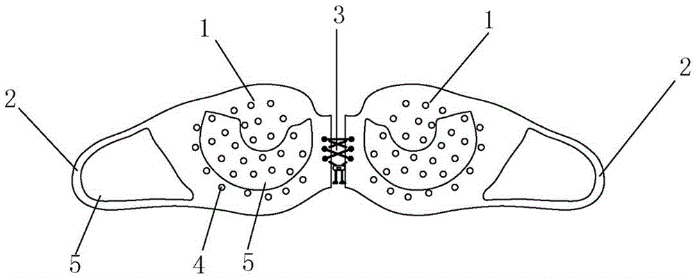 Separated-type breathable bra