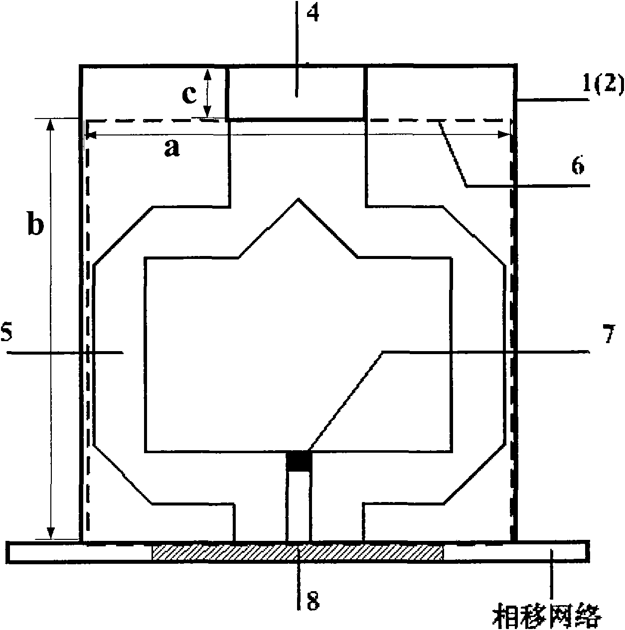 Dielectric-loaded quadrifilar helix antenna of power-division phase-shift feed network