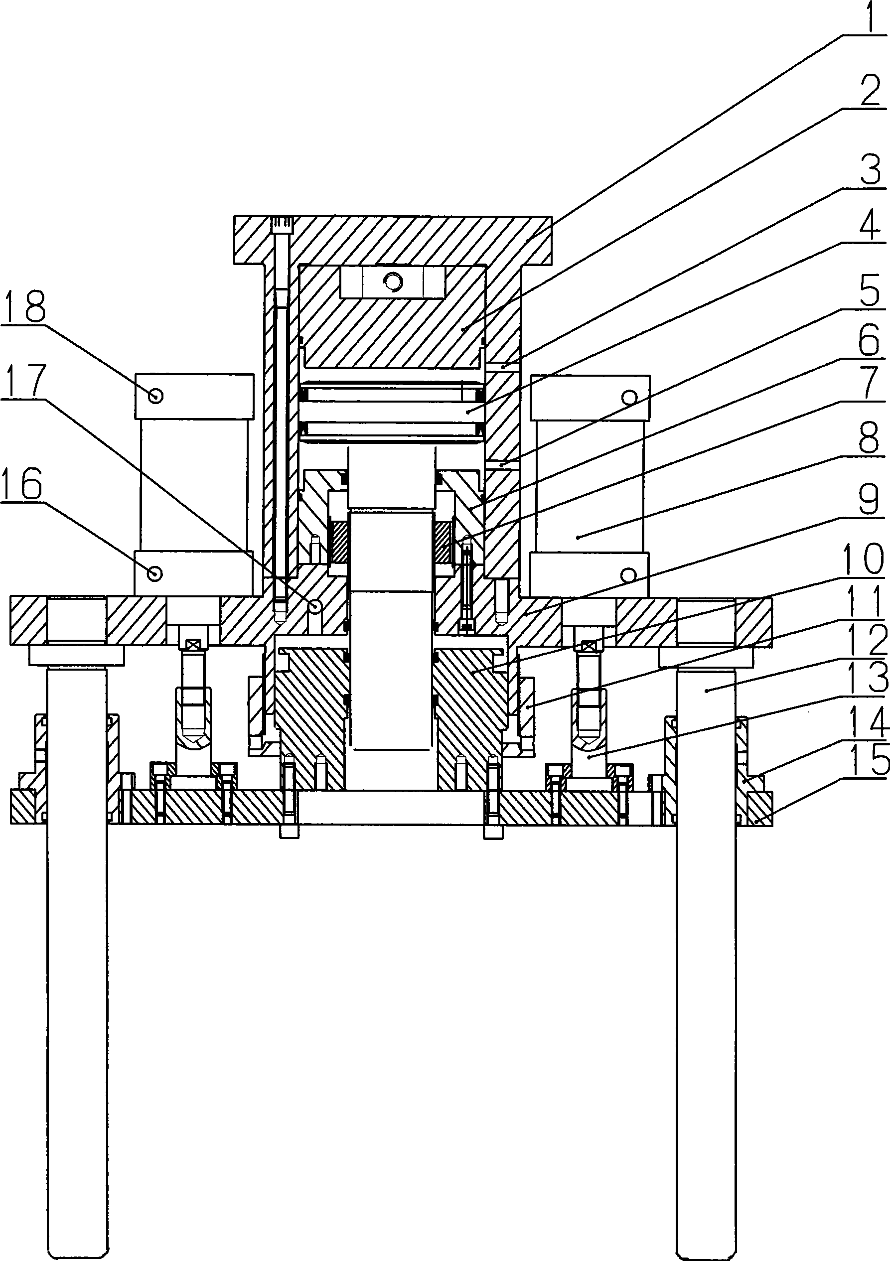 Double-up-stroke detrusion regulating mechanism of powder shaping mill
