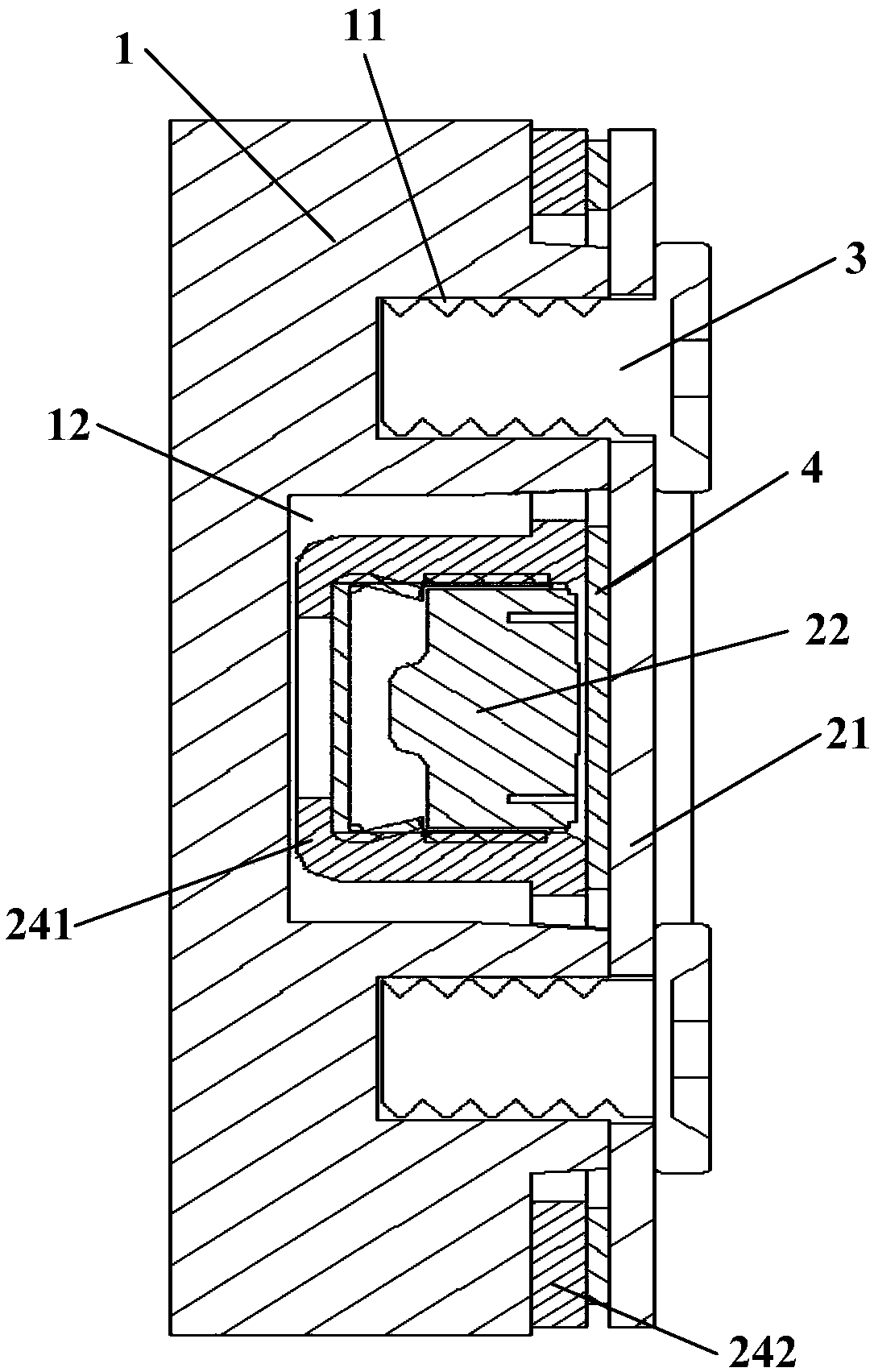 A photosensitive device fixing structure and mobile terminal