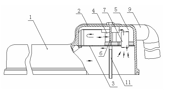 Crankcase ventilation device of cylinder cover one-piece engine