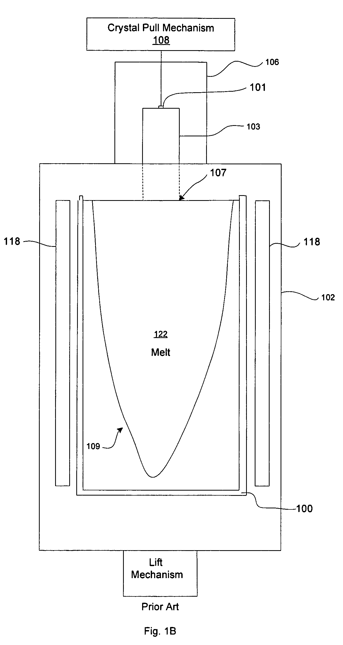 System for continuous growing of monocrystalline silicon