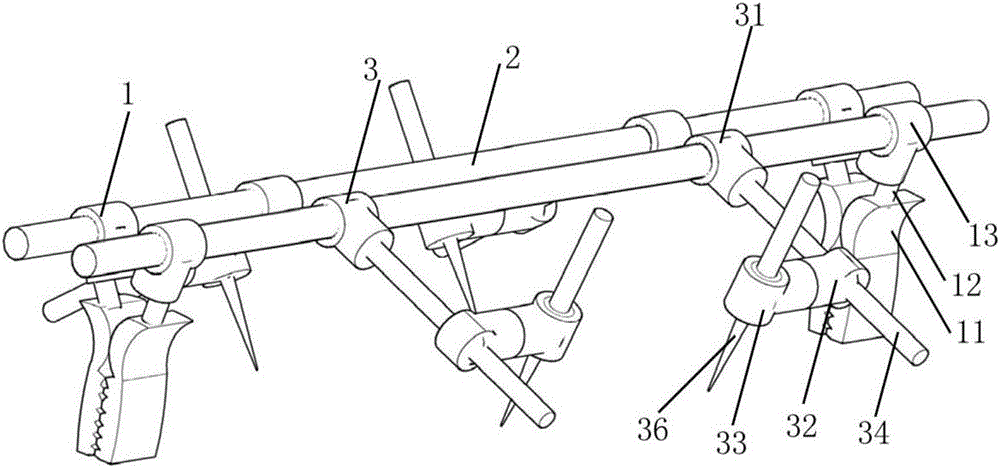 Anteroposterior X-ray fluoroscopy guided-nail-entering pedicle screw guiding device and method