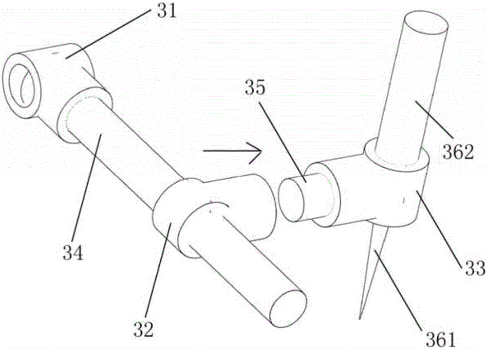 Anteroposterior X-ray fluoroscopy guided-nail-entering pedicle screw guiding device and method