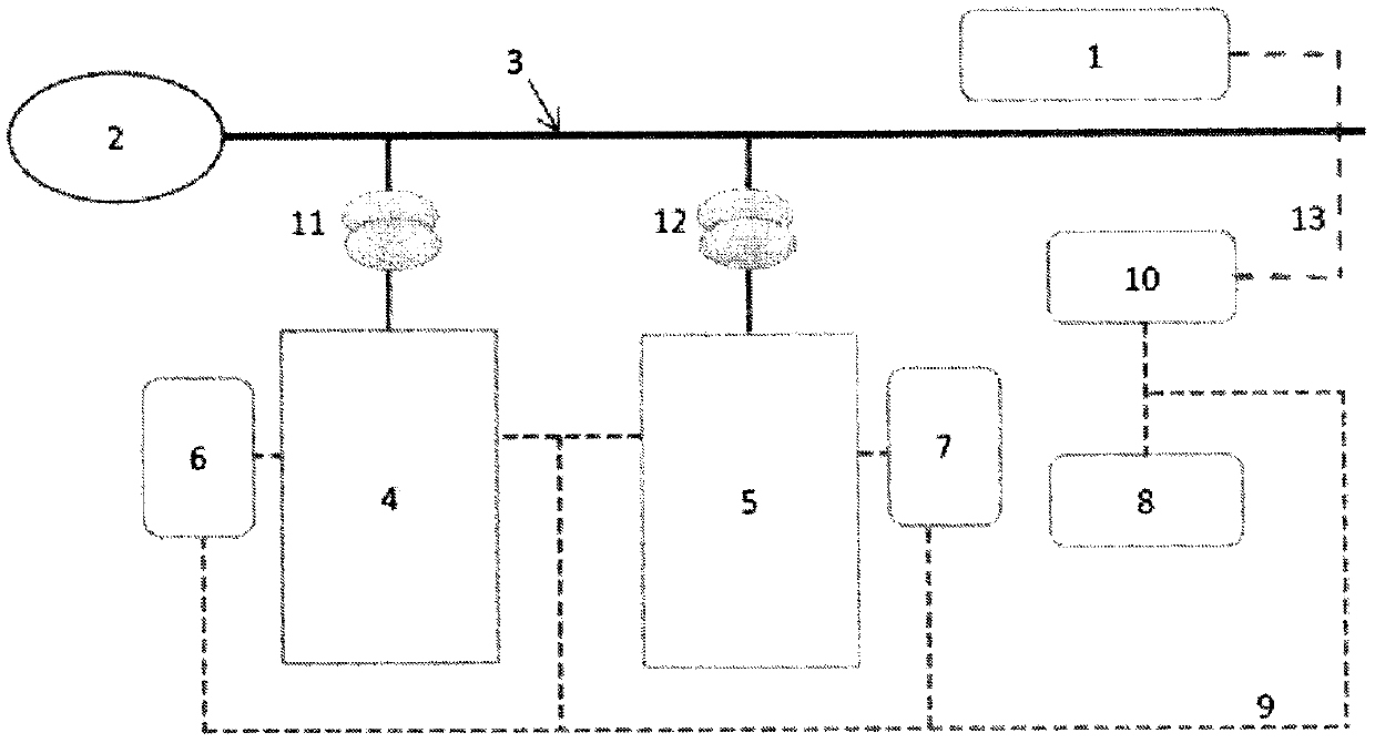 Frequency modulation energy storage system based on charging and discharging shunt control
