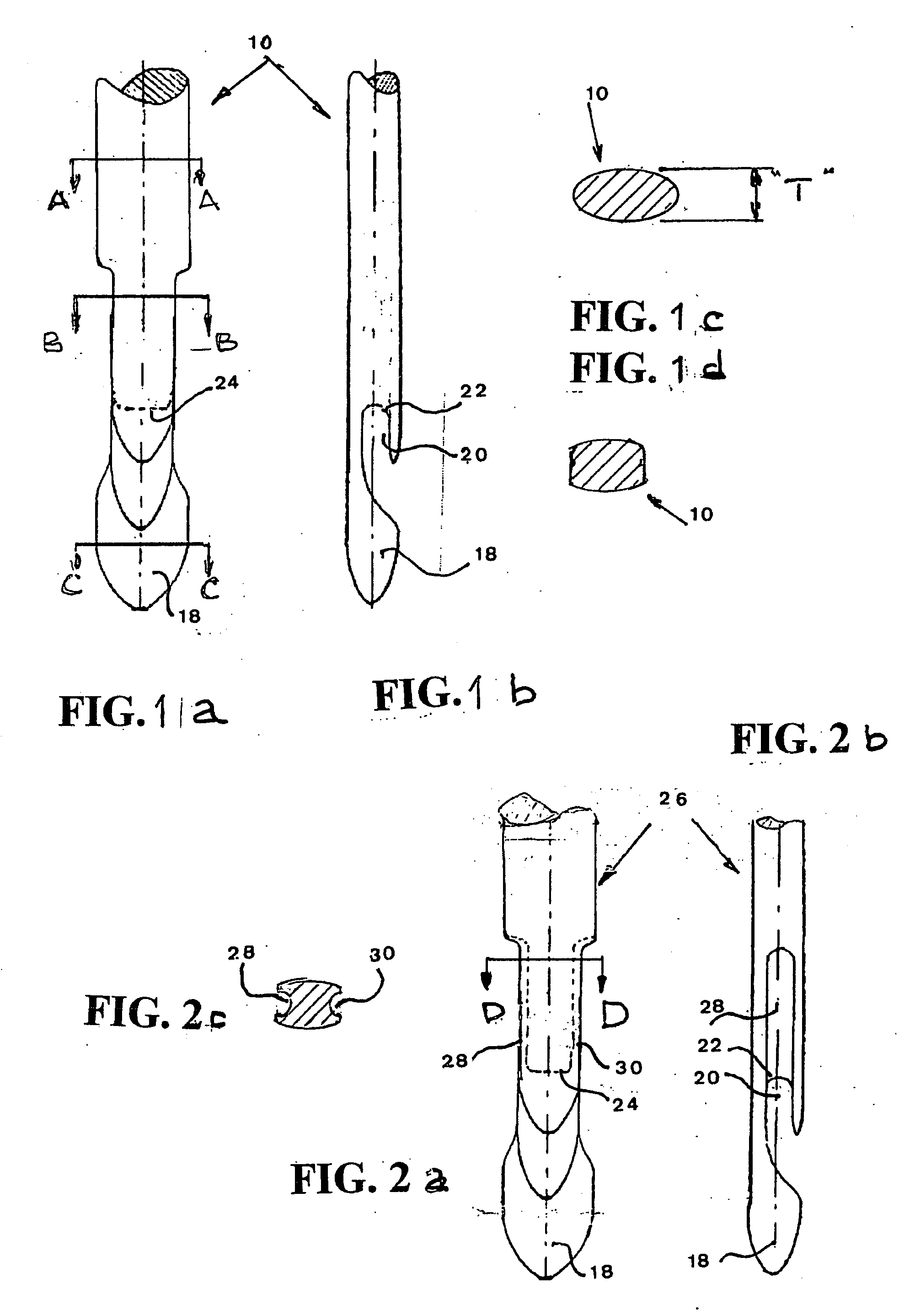 Needle for machine stitching with a composite thread