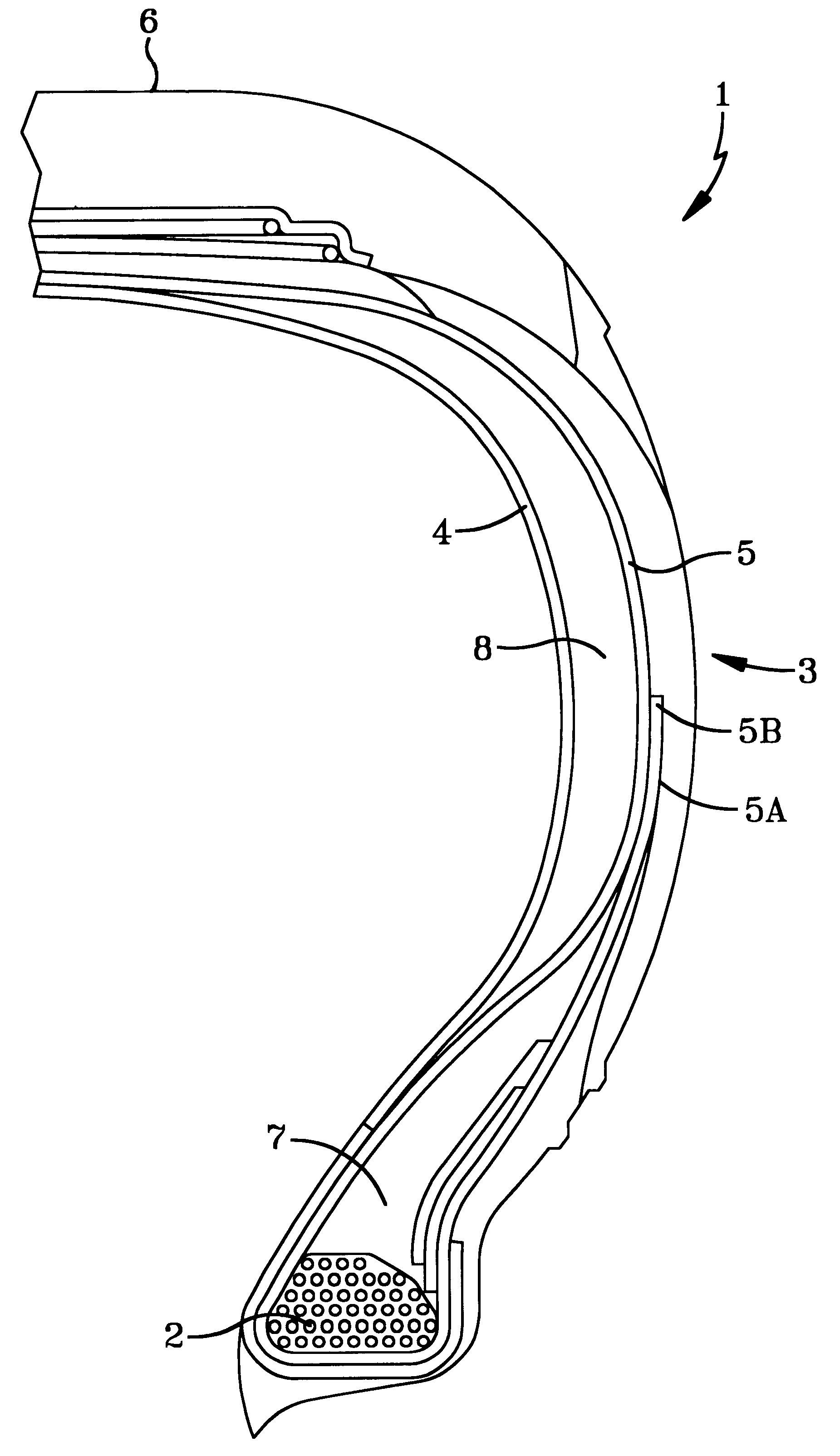 Tire with sidewall rubber insert