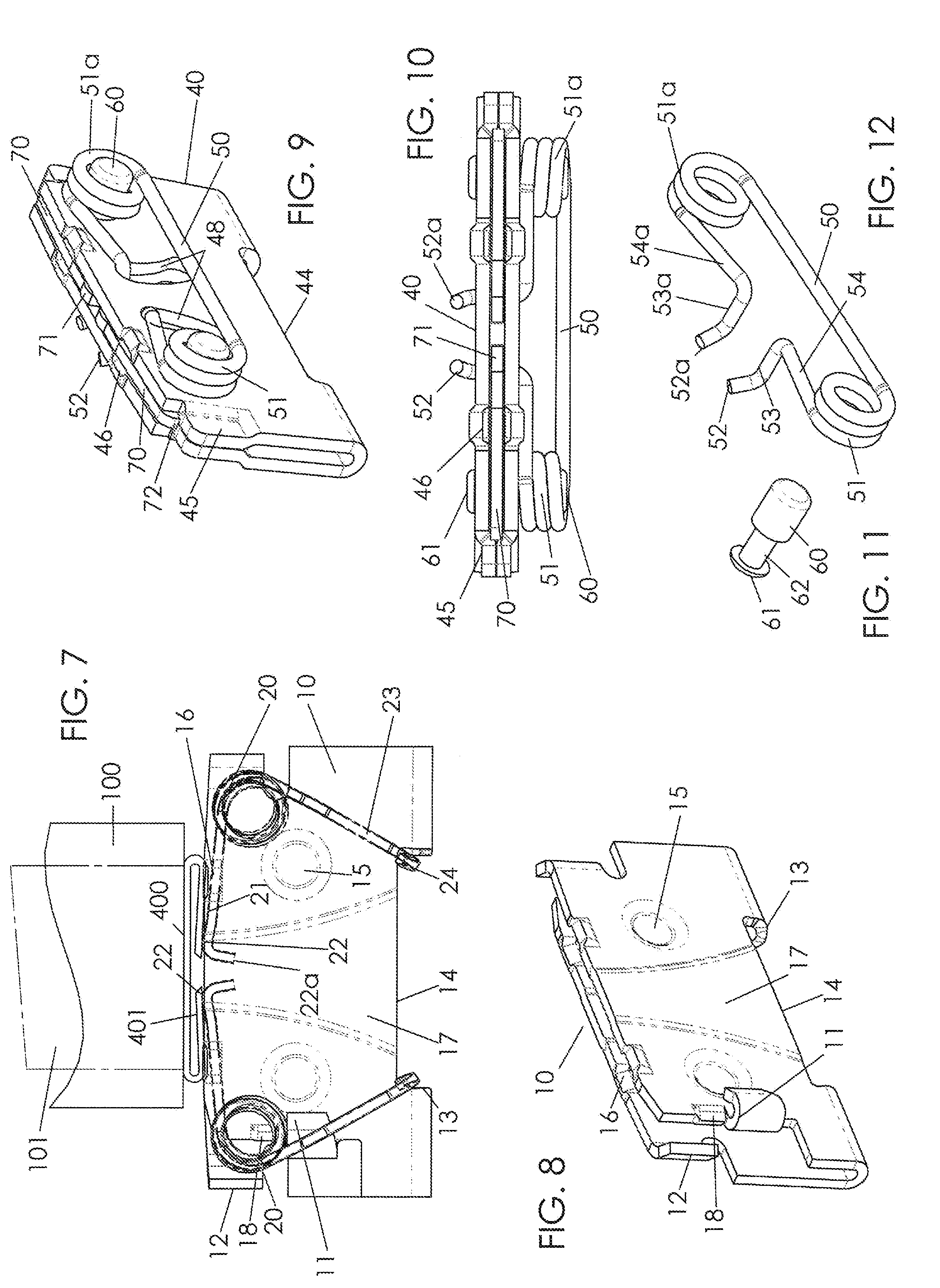 Flat clinch stapler anvil assembly