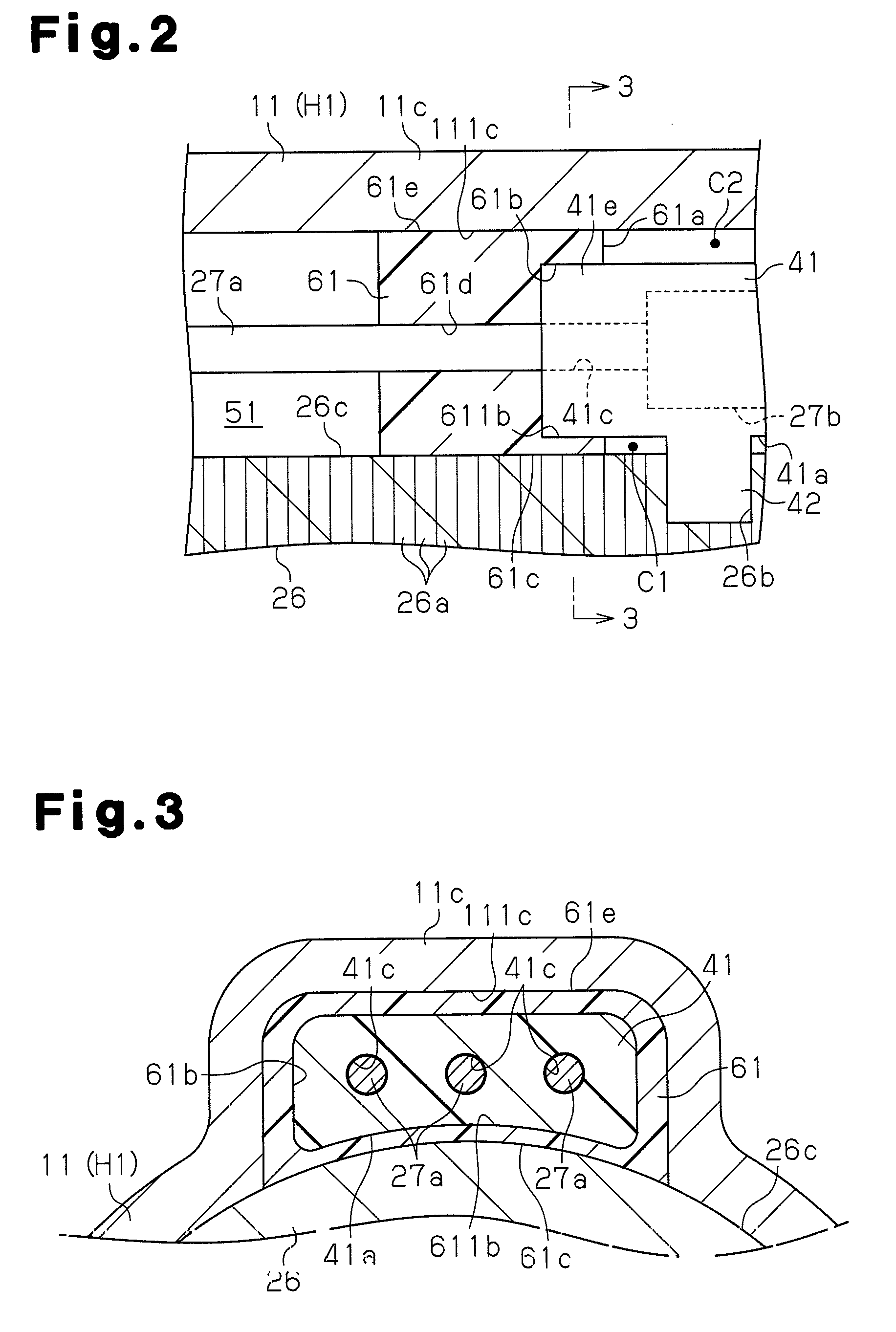 Electric connector for cooling a compressor drive circuit