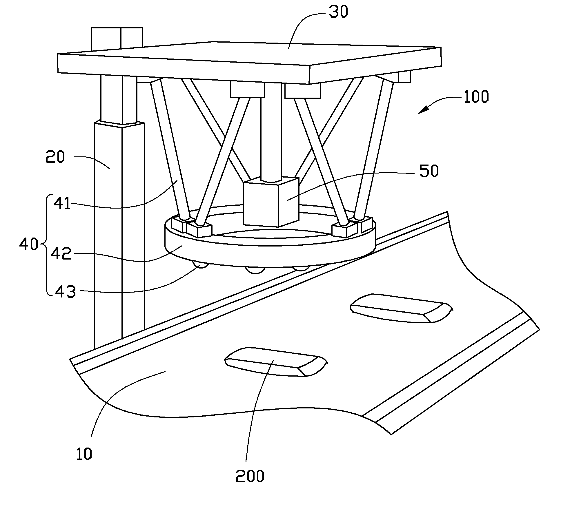 Device for determining surface defects