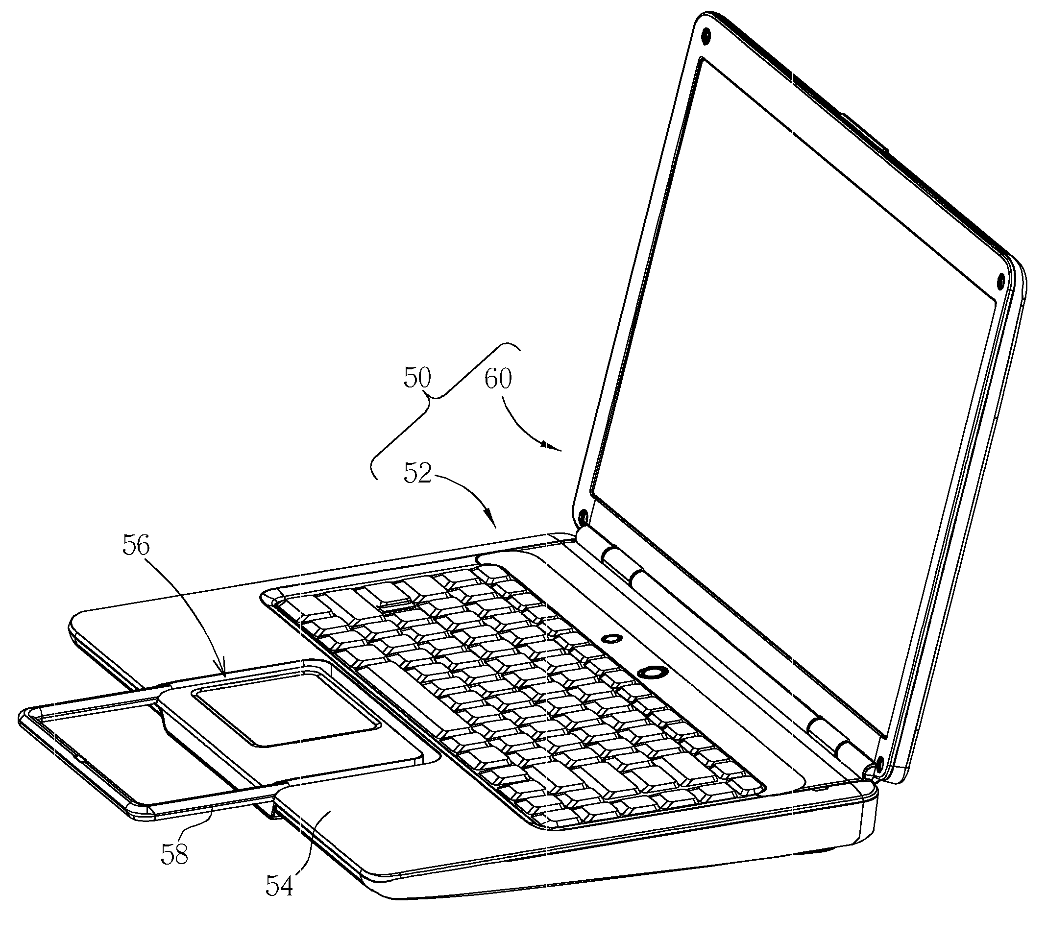 Portable computer with a rotary handle