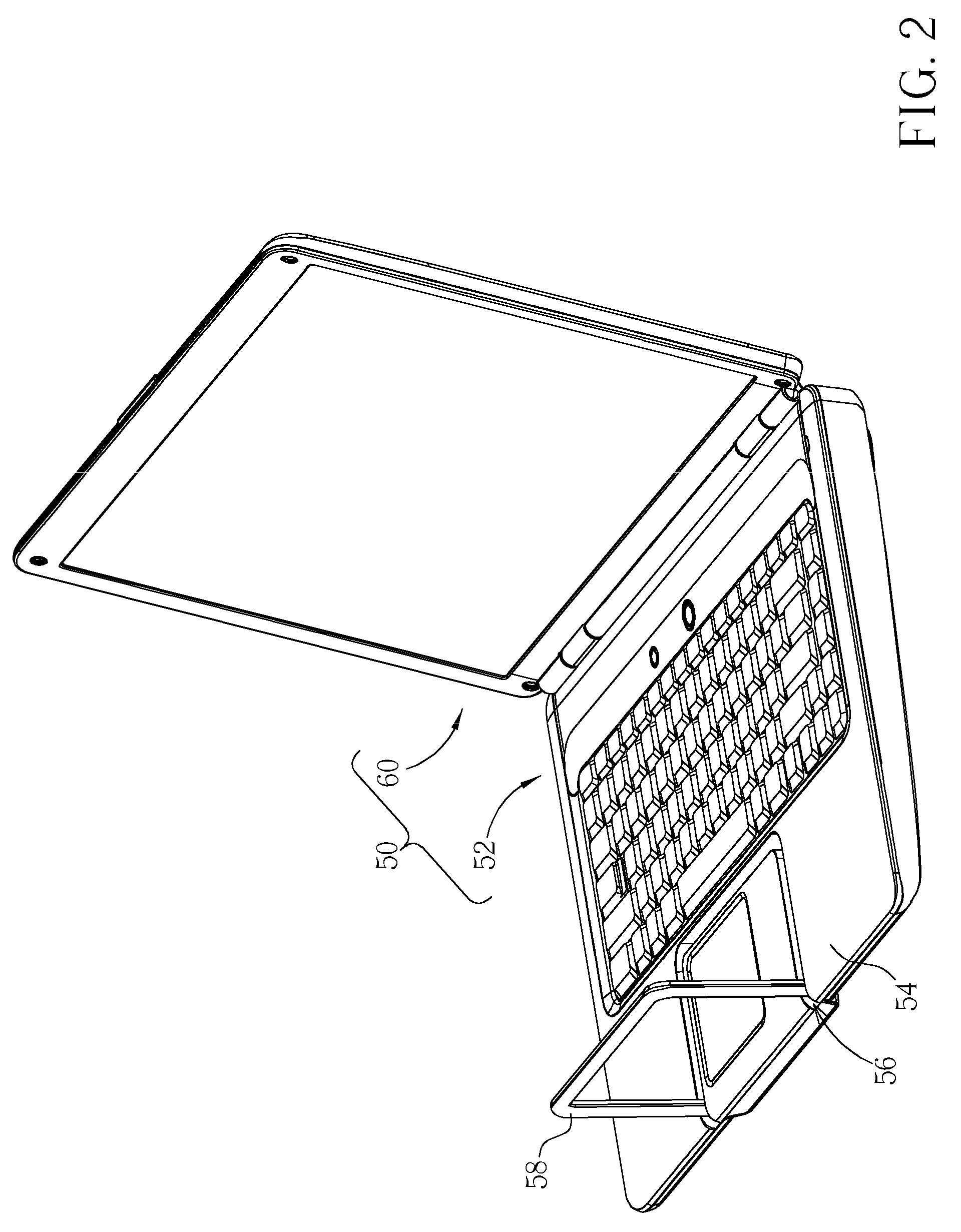 Portable computer with a rotary handle