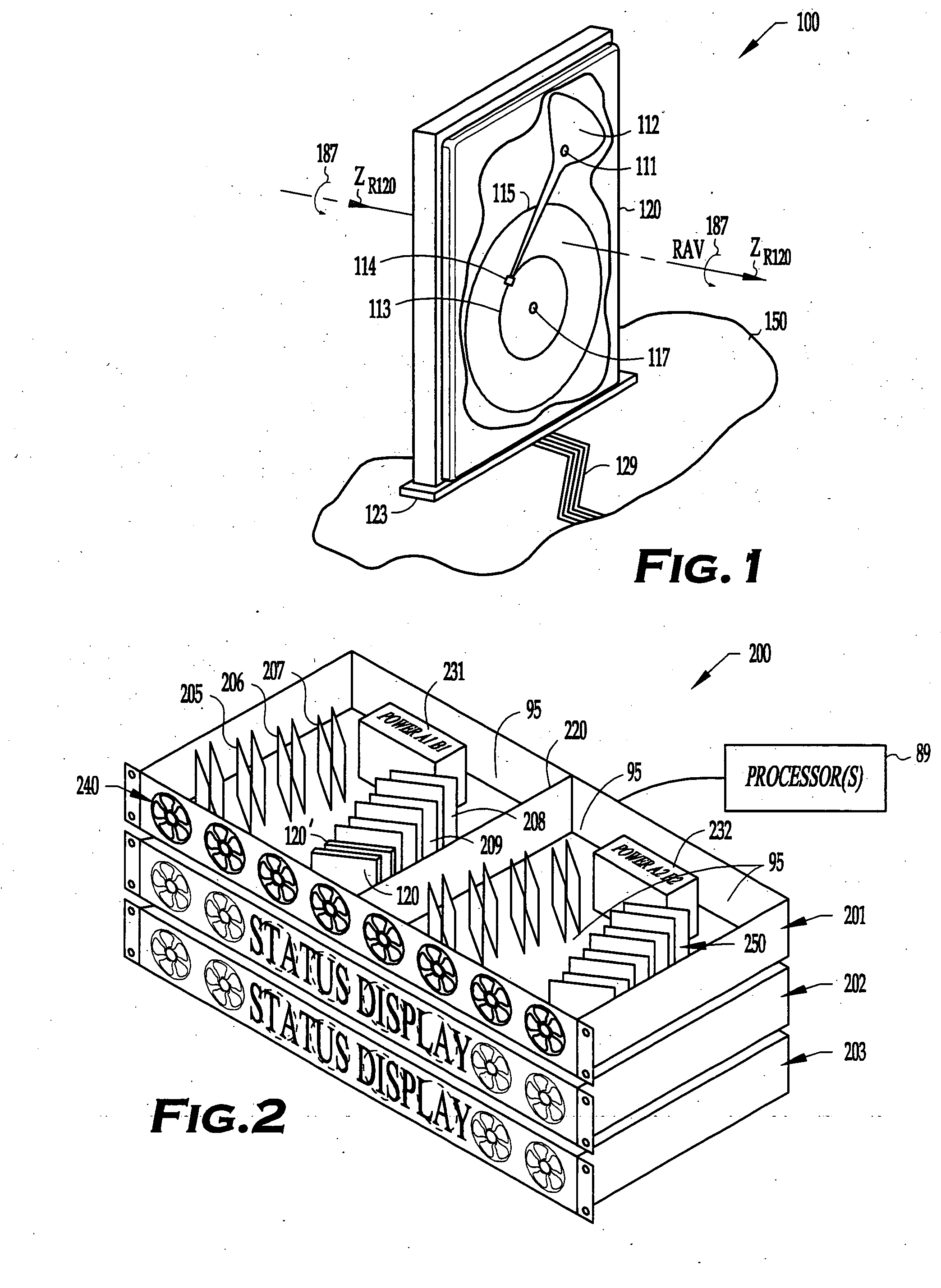 System and method for reduced vibration interaction in a multiple-disk-drive enclosure