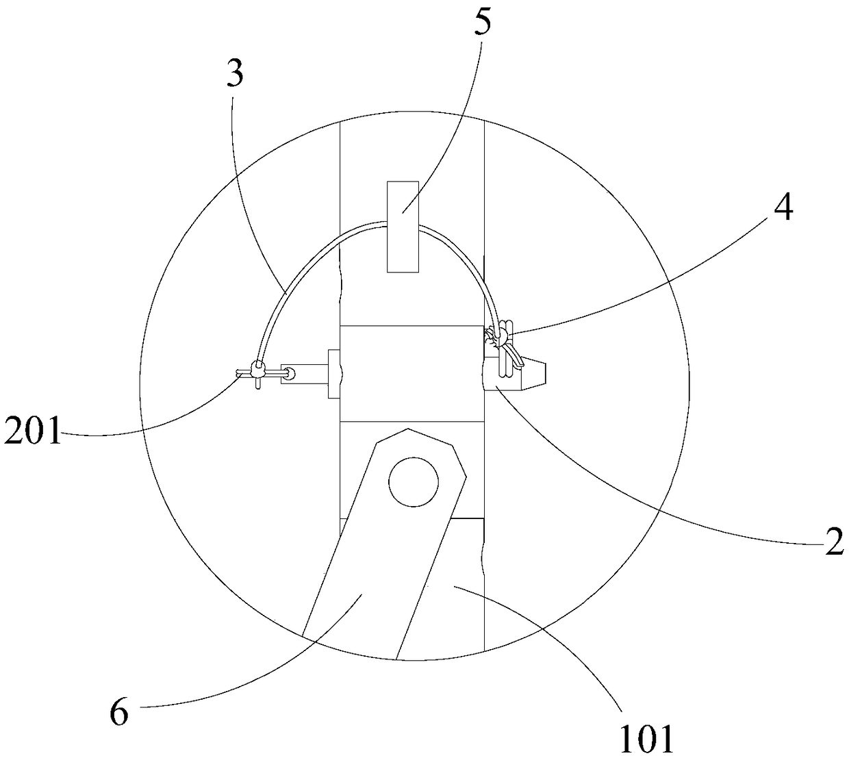 Auxiliary lifting device of frameworks in spent fuel pool of 1000 MW nuclear power plant