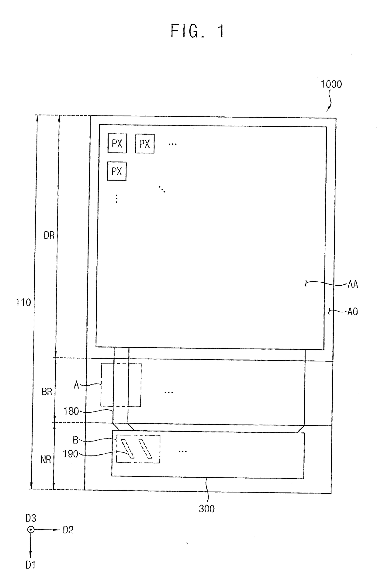 Display device having notched connection wiring