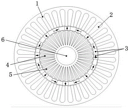 Partitioned stator type hybrid excitation motor