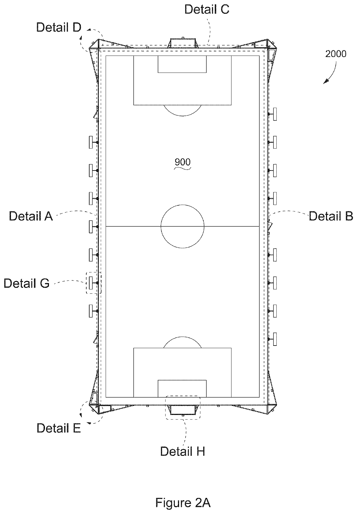 Apparatus and method for design and installation of a customizable soccer mini-pitch system