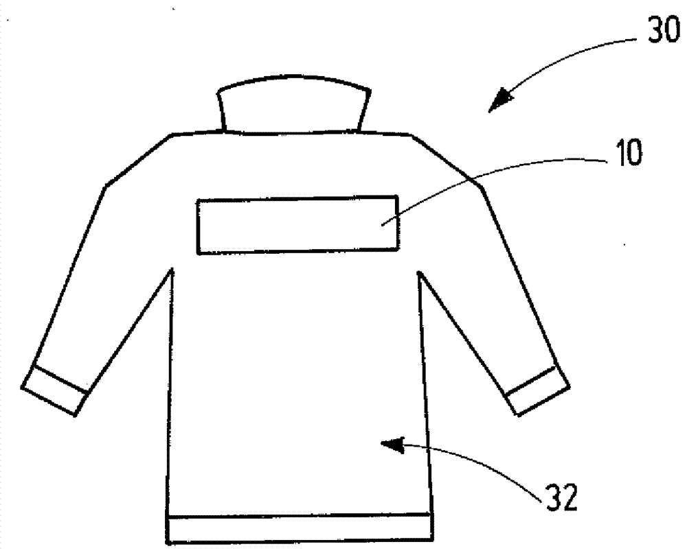 Flexible Surface Area Light, In Particular For Use In A Piece Of Clothing