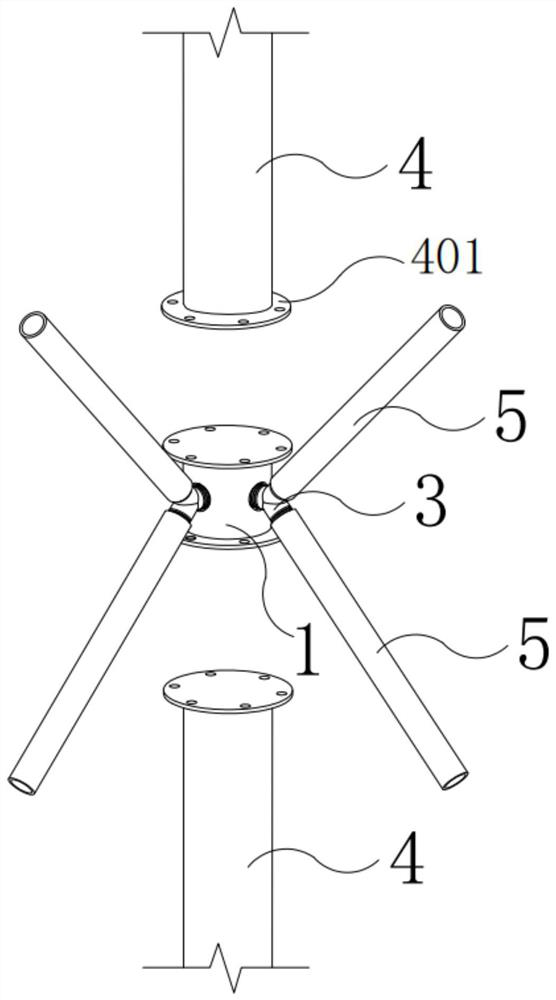 A connector for lattice type wind power tower