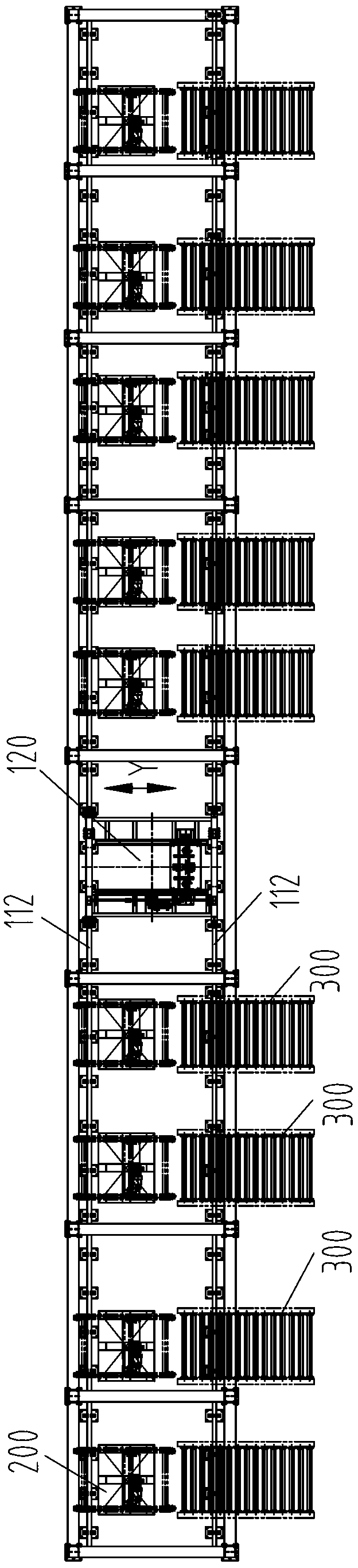 Automatic rock core box tray dismounting and stacking system and method