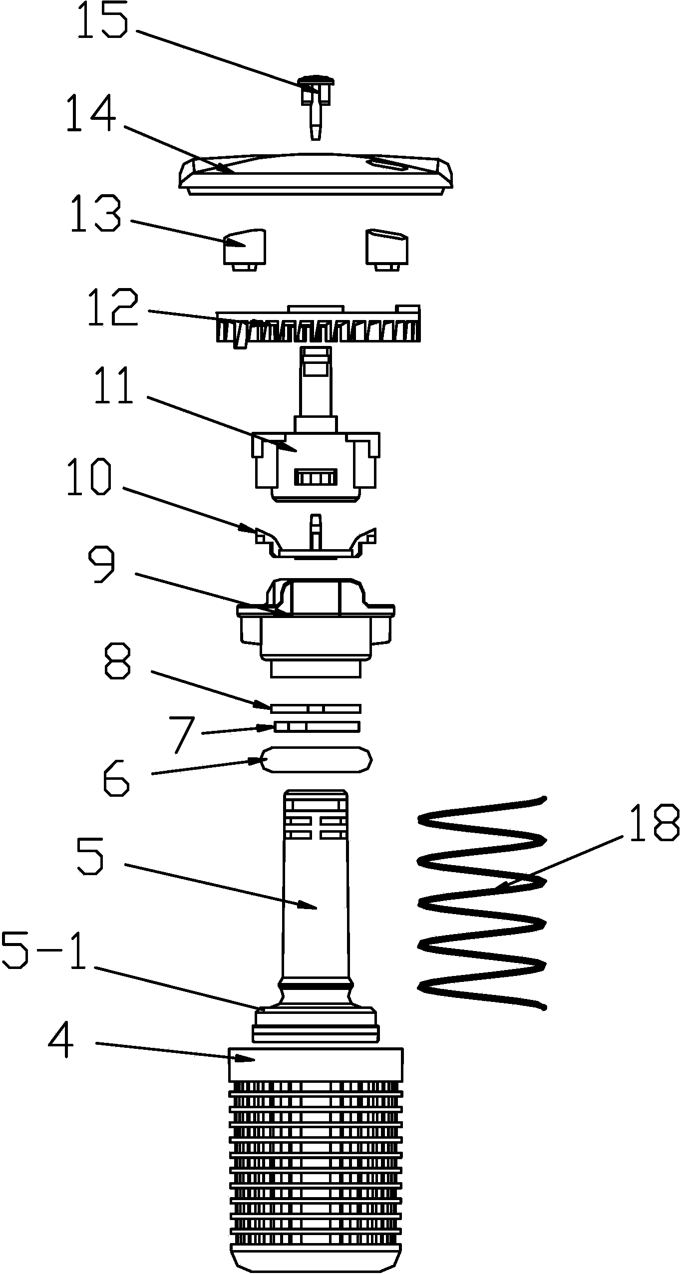 High-uniformity anti-blocking insect-preventing rotating nozzle