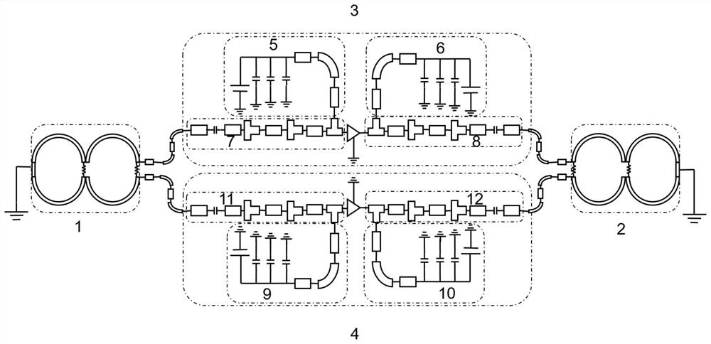 Broadband high-power amplifier based on temperature compensation