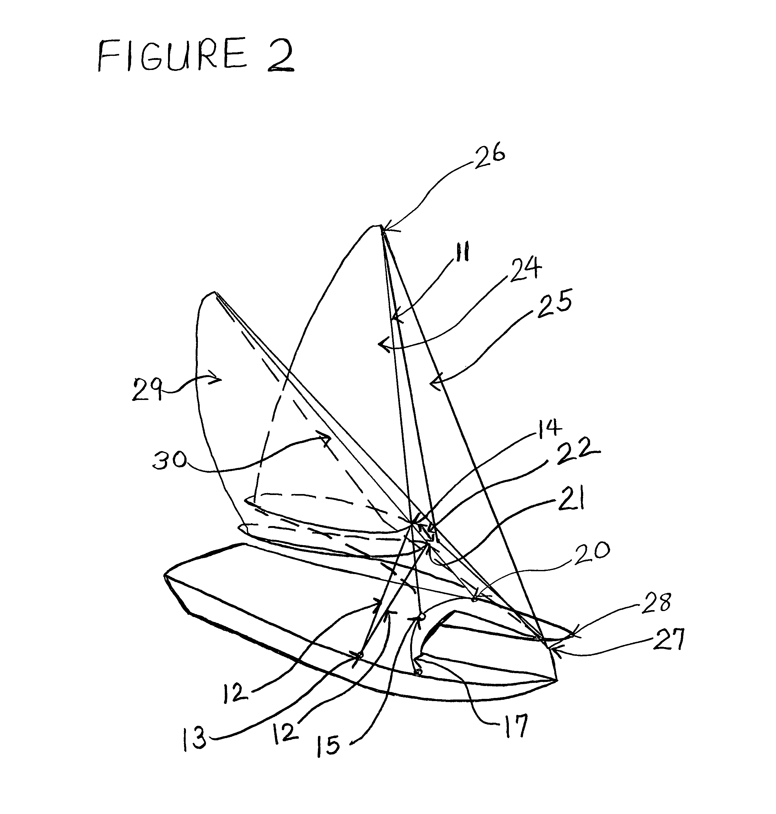 Canted sail rig