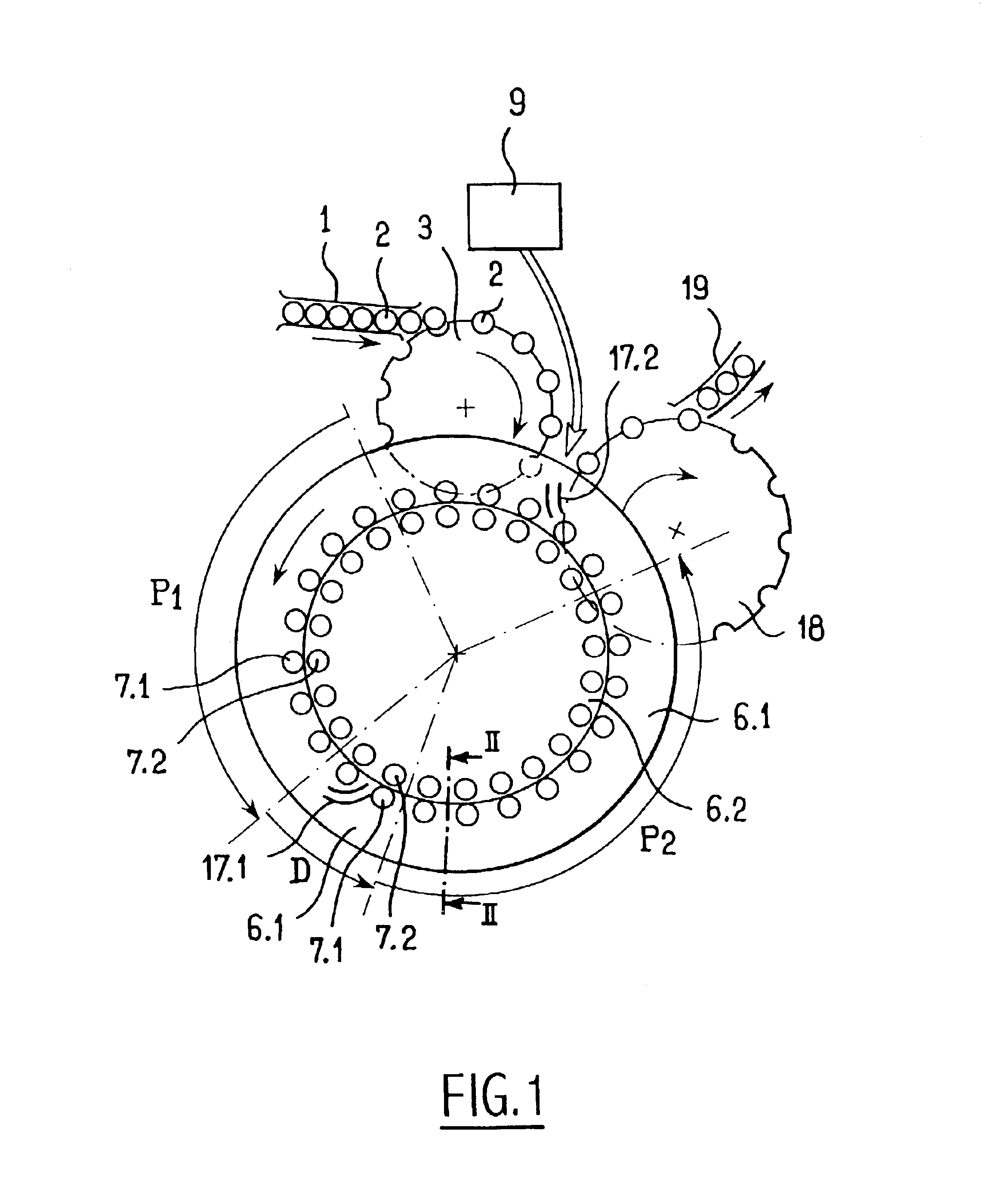 Installation for filling receptacles with varying product compositions