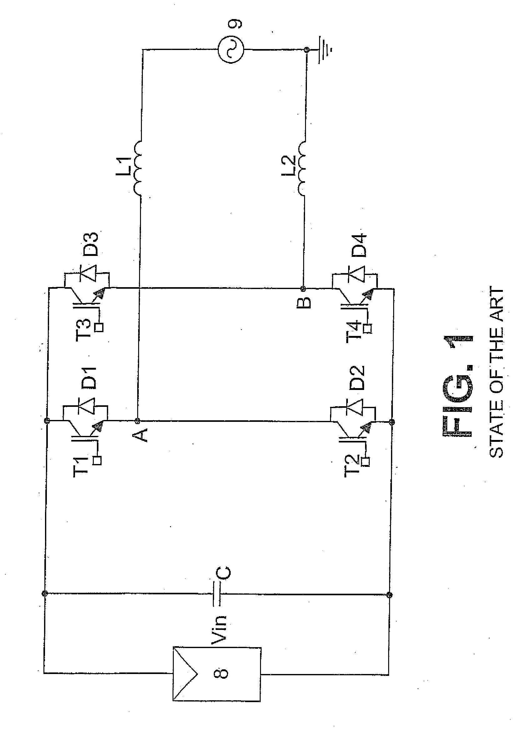 Single-phase inverter circuit to condition and transform direct current electric power into alternating current electric power