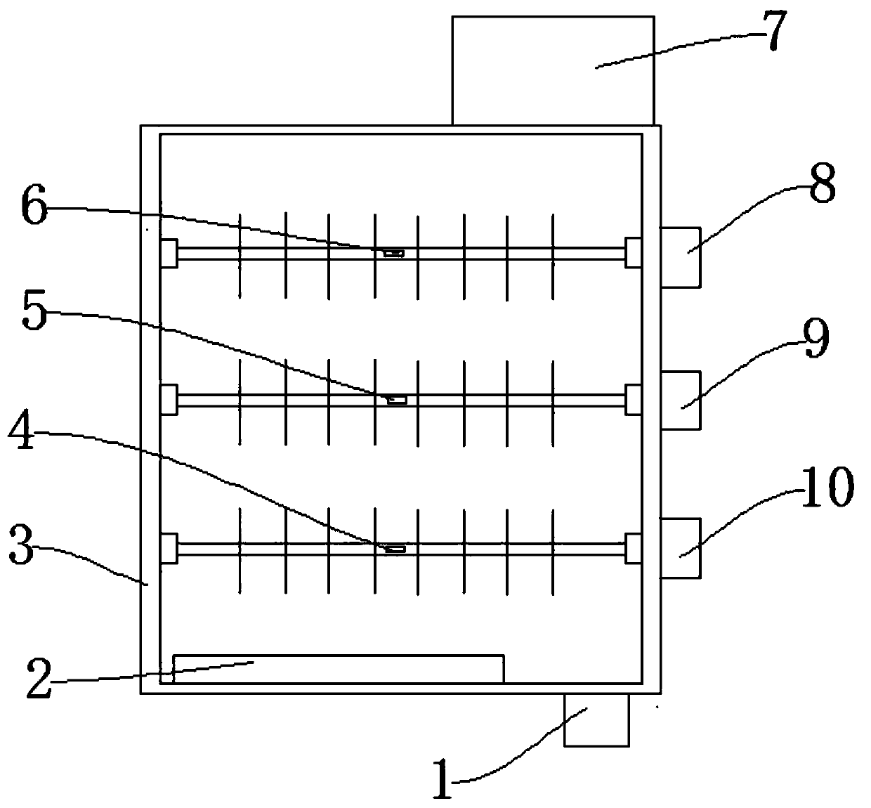 Material mixing device capable of performing uniform stirring according to temperature