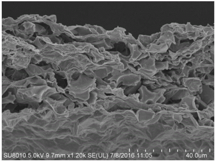 High-conductivity flexible graphite/mesoporous graphitized carbon composite membrane electrode preparation method