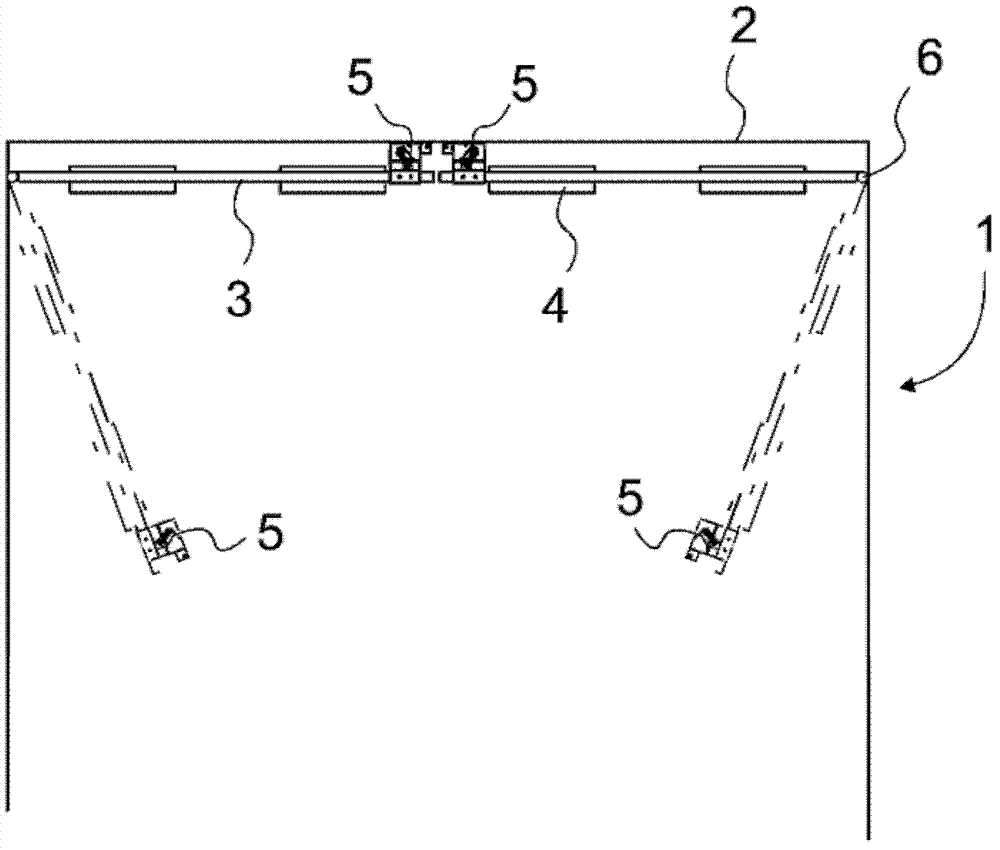 Method and arrangement for opening and closing a suspended ceiling or corresponding of an elevator car and also a locking device