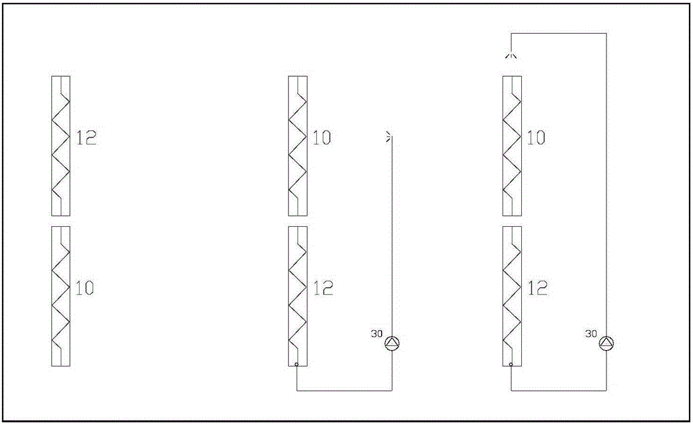 A dual temperature heat source heat pump system