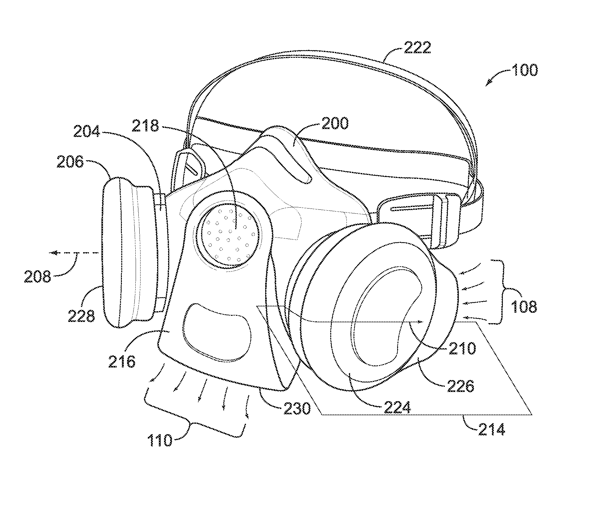 Air purifying respirator having inhalation and exhalation ducts to reduce rate of pathogen transmission
