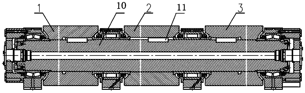 Installation method for short mandrel continuous casting rolls adopting interference fit