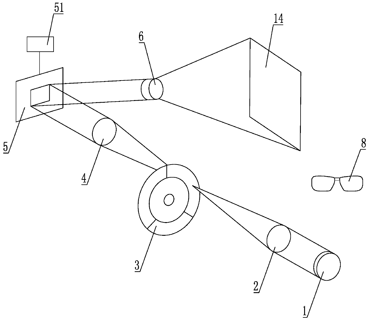 Invisible prompting projector system and video data processing method