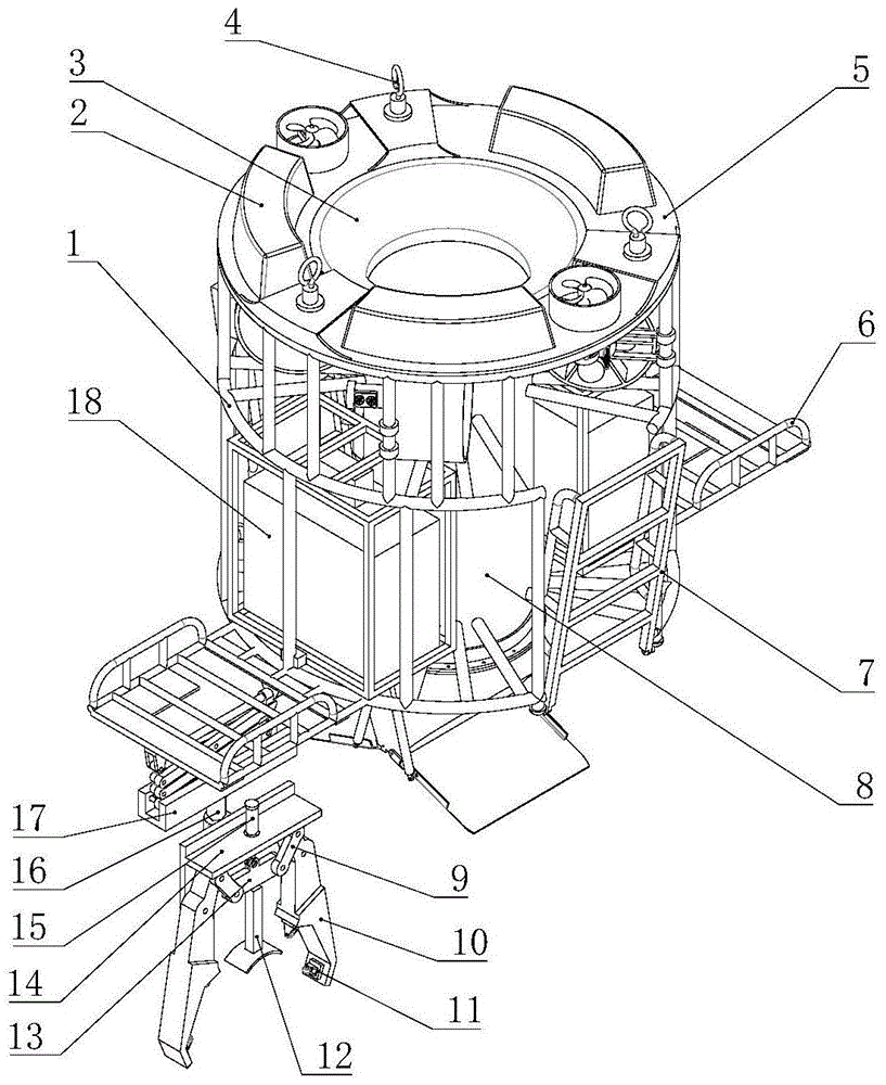 A rockfall pipe riprap device for dealing with suspended spans of submarine pipelines